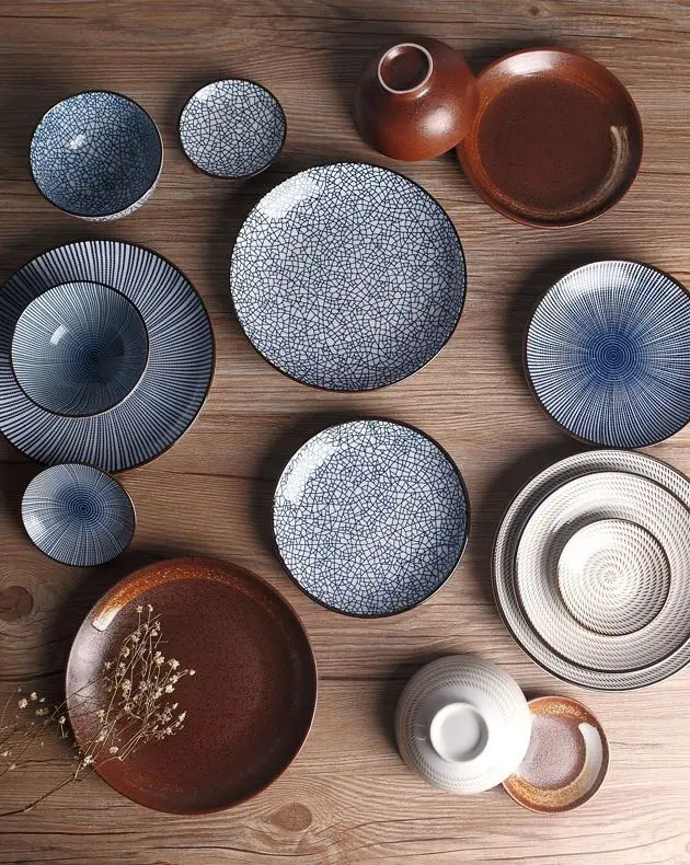 Japanese-Traditional-Style-Ceramic-Dinner-Plates-Porcelain-Dishes-Saucer-plate-Sushi-plate-Rice-Noddle-Dinnerware